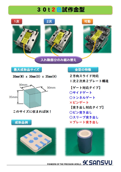 2色試作用モールドベース