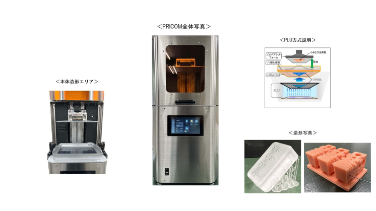 新開発PLU方式搭載！高精細光造形3Dプリンター「PRICOM(プリコム)」