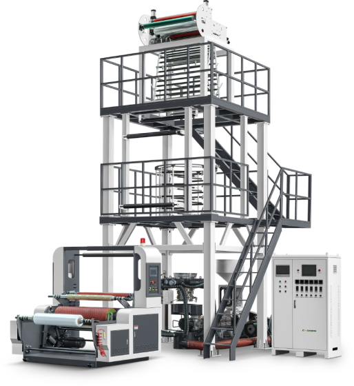HDPE/LDPE 高速自動インフレーションフィルム製膜機（EMS 付き）